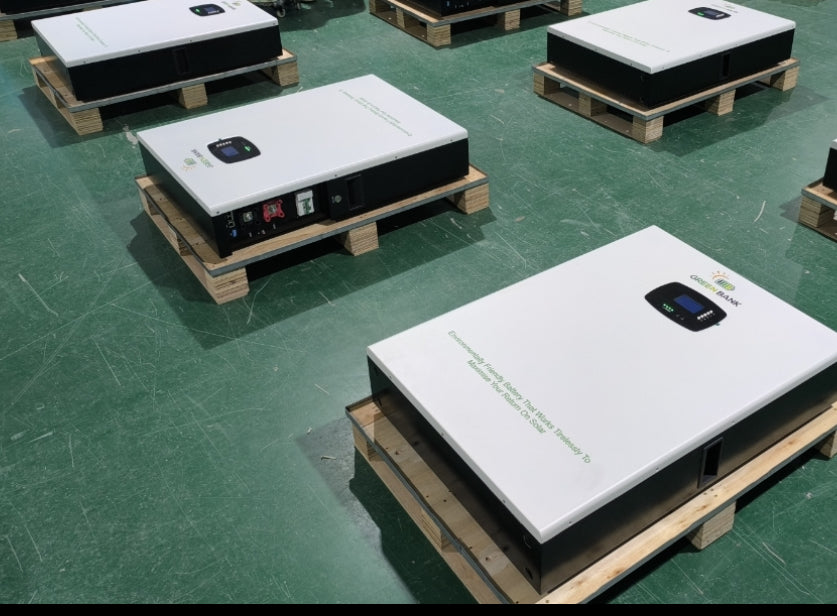Green Bank Off Grid items – 12KW Green Bank MITS12KW P1 Inverters + 20.48 KWH lithium LiFePo4 battery (2 x 10.24KWH) + 12 x 550W 6.6KW Solar Panels