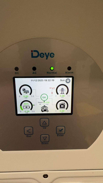 Deye Hybrid 5KW System Inverter + 12KWH lithium LiFePo4 battery + 12 x 550W 6.6KW Solar Panels